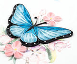 Quilled Blue Butterfly Greeting Card