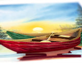 Quilled River Canoe Greeting Card