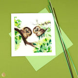 Quilled Owlets Greeting Card