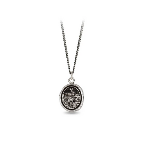 Pyrrha Always Reaching sterling silver ivy talisman pendant