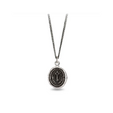 Pyrrha Inner Sanctum sterling silver key and shield talisman pendant