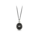 Pyrrha Inner Vision sterling silver sleeping eye talisman pendant