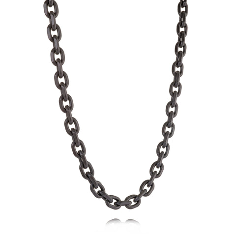 5mm Oval Link Necklace | Italgem Steel - Tricia's Gems