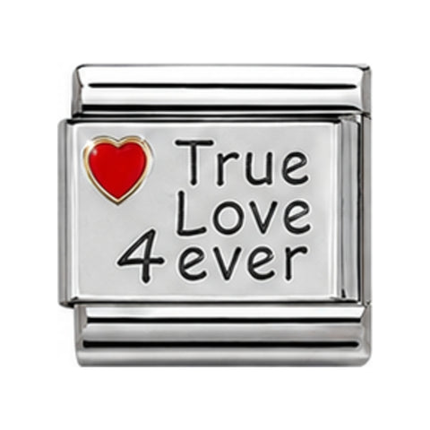 True Love 4ever stainless steel Italian charm