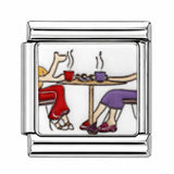 Romantic Dinner stainless steel enamel Italian charm
