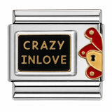 Crazy in Love stainless steel enamel Italian charm