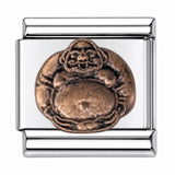 Laughing Buddha stainless steel Italian charm