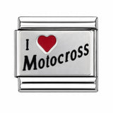 I Love Motocross – Bikes stainless steel Italian charm