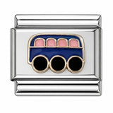 Blue & Pink Hot Rod Front stainless steel Italian charm