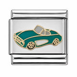Green Sports Car stainless steel Italian charm