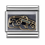 Black & Gold Vintage Car stainless steel Italian charm