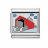 Red Semi Truck stainless steel Italian charm