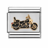 Black Motorcycle – Style 1 stainless steel Italian charm