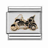 Black Motorcycle – Style 2 stainless steel Italian charm