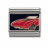Red Convertible stainless steel enamel Italian charm