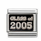 Class of 2005 stainless steel enamel Italian charm