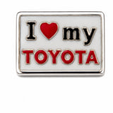 I Love My Toyota stainless steel enamel Italian charm