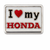 I Love My Honda stainless steel enamel Italian charm
