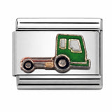 Green Truck Cab stainless steel enamel Italian charm