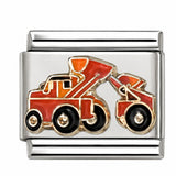 Orange Front Loader stainless steel enamel Italian charm