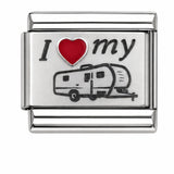 I Love My Camper – Style 1 stainless steel enamel Italian charm