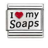I Love My Soaps stainless steel enamel Italian charm