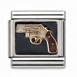 Handgun stainless steel Italian charm - Row 55