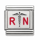 Registered Nurse RN stainless steel Italian charm - Row 55