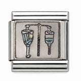 IV Stand & Crutches stainless steel Italian charm - Row 55