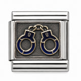 Handcuffs stainless steel Italian charm - Row 56