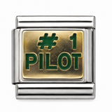 Pilot stainless steel Italian charm - Row 57