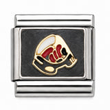 Western Emblem stainless steel Italian charm - Row 58