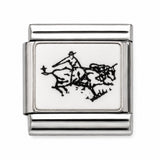 Horse Team stainless steel Italian charm - Row 58