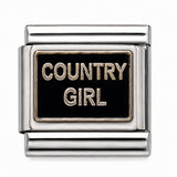 Country Girl stainless steel Italian charm - Row 58