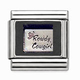 Rowdy Cowgirl stainless steel Italian charm - Row 59