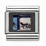 Horse-drawn wagon stainless steel Italian charm - Row 59