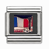 France soccer stainless steel Italian charm - Row 60