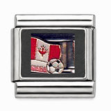 Canada soccer stainless steel Italian charm - Row 60