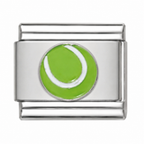 Tennis Ball stainless steel Italian charm - Row 61
