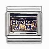 Purple Hockey Mom Italian charm