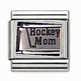 Grey Hockey Mom Italian charm