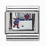 Hockey Player at Net Italian charm