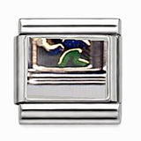 Green Swimmer Italian charm