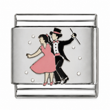 Tap Dancers stainless steel Italian charm - Row 61