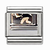 White Swimmer Italian charm