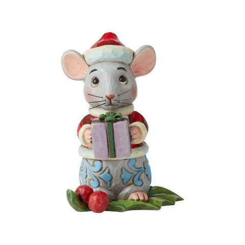 Christmas Mouse Mini Figurine | Jim Shore Heartwood Creek - Tricia's Gems