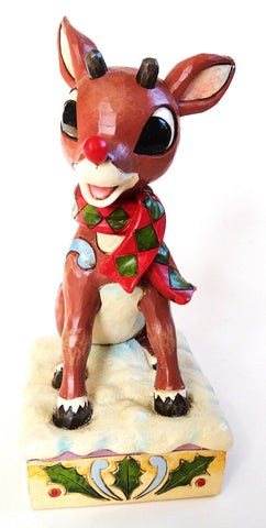 Rudolph with Lighted Nose Rudolph Traditions by Jim Shore - Tricia's Gems