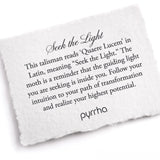 Seek the Light Talisman - Capri Blue | Pyrrha - Tricia's Gems