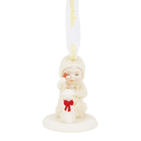 Department 56 Snowbabies Here's a Special Treat puppy ornament
