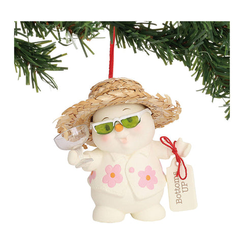 Bottoms Up Ornament by Snowpinions on white background